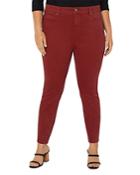 Liverpool Los Angeles Plus Abby High Rise Ankle Skinny Jeans In Cherry Wood