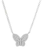 Bloomingdale's Diamond Butterfly Pendant Necklace In 14k White Gold, 0.35 Ct. T.w. - 100% Exclusive