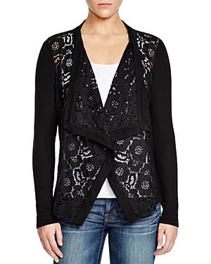 Red Haute Lace Front Cardigan