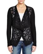 Red Haute Lace Front Cardigan