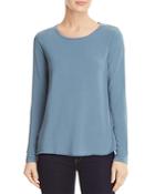 Majestic Filatures Long-sleeve Slit-hem Tee