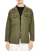 Sandro Karouna Studded Military-style Jacket
