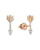Kismet By Milka 14k Rose Gold Diamond Sagita Stud Earrings