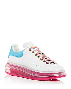 Alexander Mcqueen Women's Oversized Suede Heel & Transparent Sole Sneakers