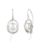 Carolee Cultured Freshwater Pearl Threader Drop Earrings