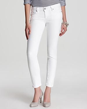 Paige Skyline Ankle Peg Jeans In Optic White