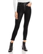 Free People Raw High Rise Coated Jeans In Coated Black