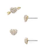 Kate Spade New York Heart And Arrow Pave Stud Earrings