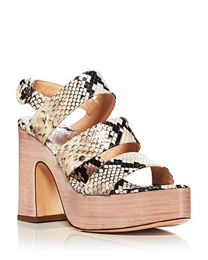 Agl Women's Sista Strappy Snake Print Platform Sandals