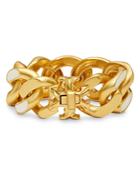 Tory Burch Roxanne Inlay Curb Chain Bracelet