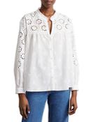 Gerard Darel Coralyse Eyelet Embroidered Blouse
