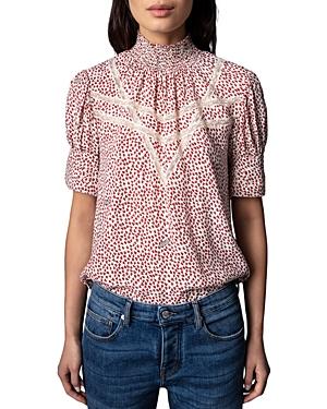 Zadig & Voltaire Tupelo Smart Hearts Blouse