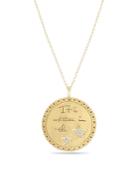 Zoe Chicco 14k Yellow Gold Diamond It's Written In The Stars Mantra Disc Pendant Necklace, 16-18