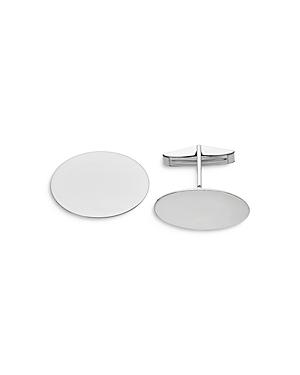 Bloomingdale's Men's Oval Cuff Links In 14k White Gold - 100% Exclusive