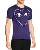 Comme Des Garcons Play Outline Heart Graphic Tee