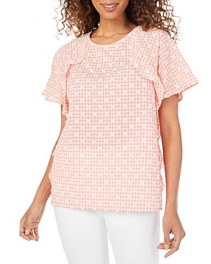 Foxcroft Angela Gingham Clip Dot Top