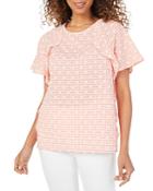 Foxcroft Angela Gingham Clip Dot Top