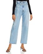 Agolde Cotton Paperbag-waist Jeans In Revival