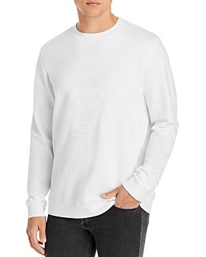 Karl Lagerfeld Paris Cotton French Terry Karl Armor Print Regular Fit Crewneck Sweatshirt