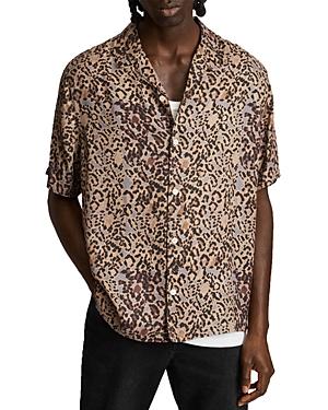 Allsaints Halftone Short Sleeve Button Down Shirt