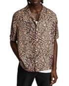 Allsaints Halftone Short Sleeve Button Down Shirt