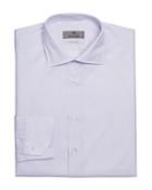 Canali Cotton Mini Grid Classic Fit Dress Shirt