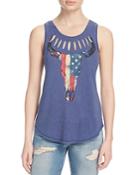 Recycled Karma Flag Horn Cutout Tank - Compare At $45