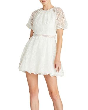 Ml Monique Lhuillier Short Sleeve Lace Mini Dress