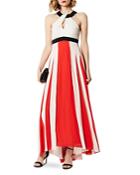 Karen Millen Color-block Pleated Maxi Dress