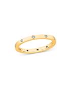 Bloomingdale's Diamond Burnished Set Stacking Band In 14k Yellow Gold, 0.08 Ct. T.w. - 100% Exclusive