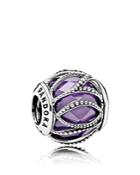 Pandora Charm - Sterling Silver, Cubic Zirconia & Glass Intertwining, Moments Collection