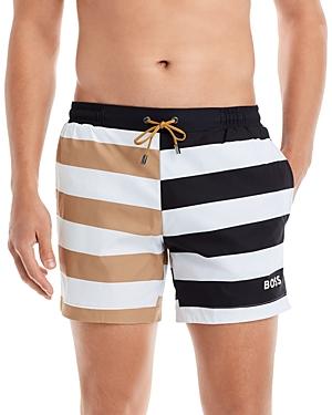 Boss Atoll Striped Swim Trunks