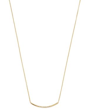 Zoe Chicco 14k Yellow Gold Diamond Curved Wire Necklace, 16