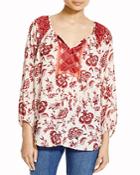 Beachlunchlounge Arianna Floral Print Peasant Top - Bloomingdale's Exclusive