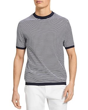Theory Veran Pique Striped Tee