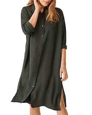 Eileen Fisher Classic Matte Silk Shirtdress