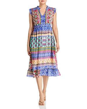 Johnny Was Franco Felicity Silk Midi Dress