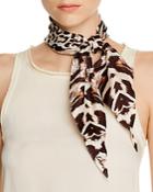 Echo Leopard Silk Diamond Scarf