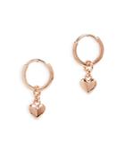 Ted Baker Tiny Heart Dangle Huggie Hoop Earrings