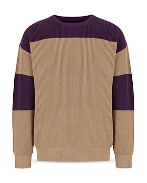 Armani Cotton Color Blocked Sweater