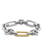 David Yurman 18k Yellow Gold & Sterling Silver Lexington Large Link Bracelet