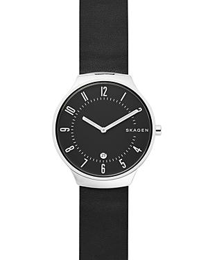 Skagen Grenen Black Leather Watch, 38mm