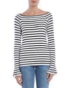 Bailey 44 Bell-sleeve Striped Top