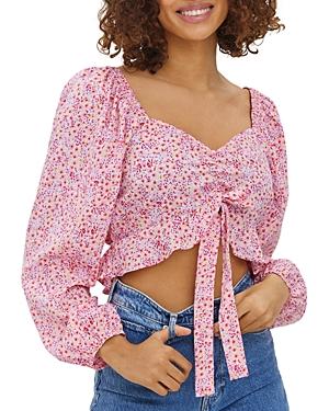 Vera Moda Henna Floral Print Cropped Top