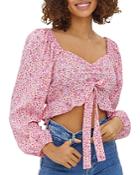 Vera Moda Henna Floral Print Cropped Top