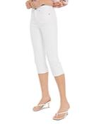 Nydj Straight Cropped Jeans In Optic White