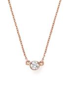 Bloomingdale's Diamond Bezel Set Pendant Necklace In 14k Rose Gold, .25 Ct. T.w. - 100% Exclusive