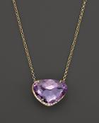 Vianna Brasil 18k Yellow Gold Necklace With Amethyst And Diamond Accents, 16.5