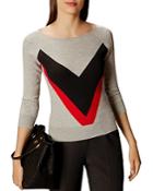 Karen Millen Bodyline Collection Chevron Sweater