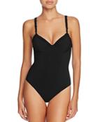 Tory Burch Solid Ruffle Trim One Piece Swimsuit
